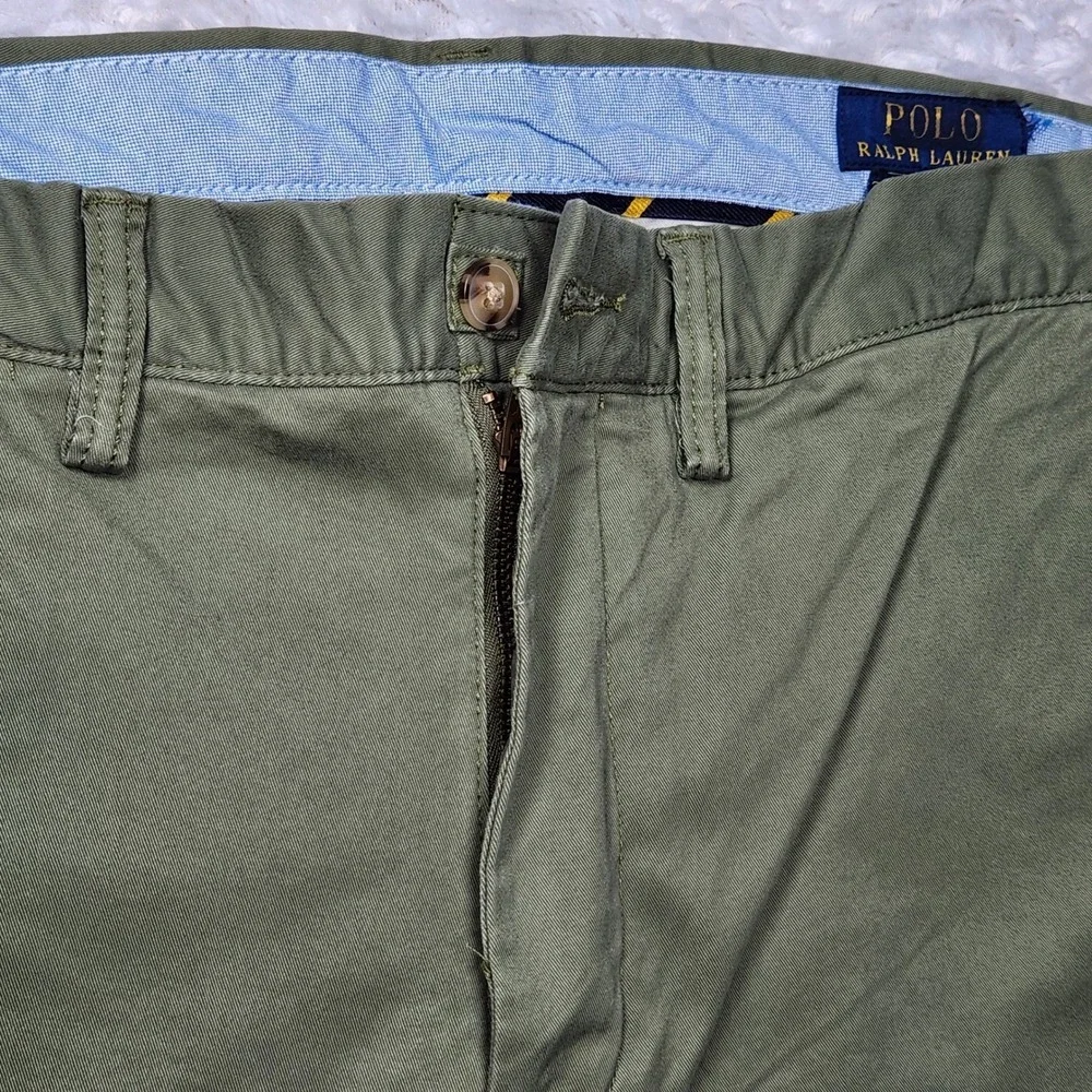Polo Ralph Lauren Men's Stretch Chino Straight Fit‎ Pants Olive Green 32x34 New